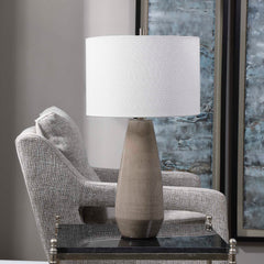Volterra Taupe-Gray Table Lamp - Ornate Home