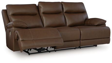 VonRyan Tobacco Power Reclining Sofa and Loveseat - Ornate Home