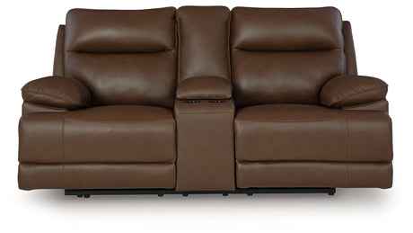 VonRyan Tobacco Power Reclining Sofa and Loveseat - Ornate Home