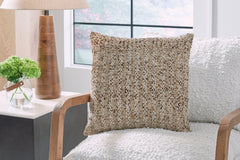 Vorlane Tan/Brown/White Pillow - Ornate Home