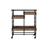 Vorrik Black & Walnut Serving Cart - Ornate Home