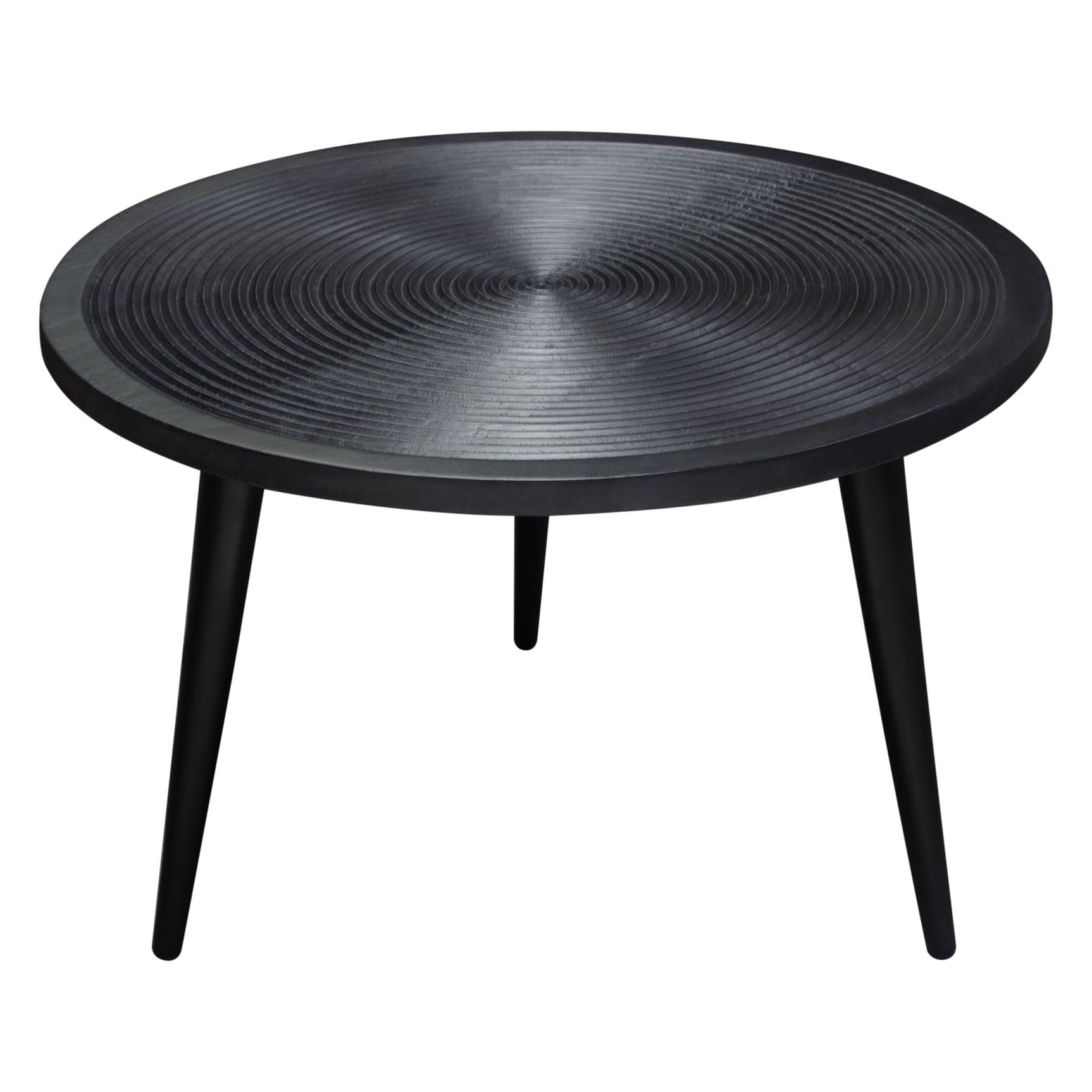 Vortex Black Round Coffee Table - Ornate Home