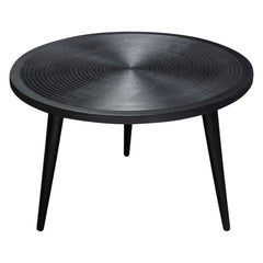 Vortex Black Round Coffee Table - Ornate Home