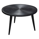 Vortex Black Round Coffee Table - Ornate Home