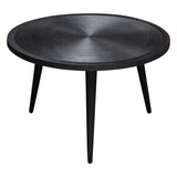 Vortex Black Round Coffee Table - Ornate Home
