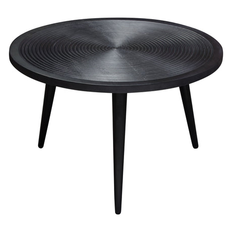 Vortex Black Round Coffee Table - Ornate Home