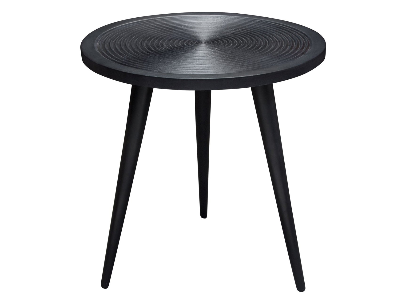 Vortex Black Round End Table - Ornate Home