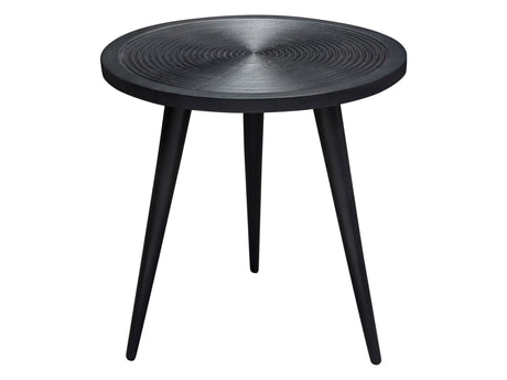 Vortex Black Round End Table - Ornate Home