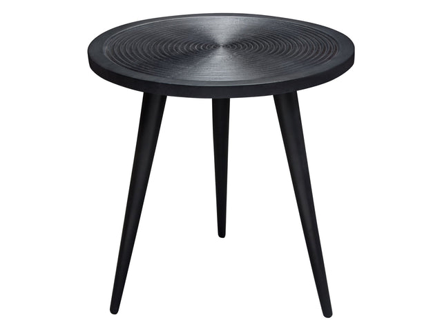 Vortex Black Round End Table - Ornate Home