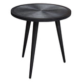 Vortex Black Round End Table - Ornate Home