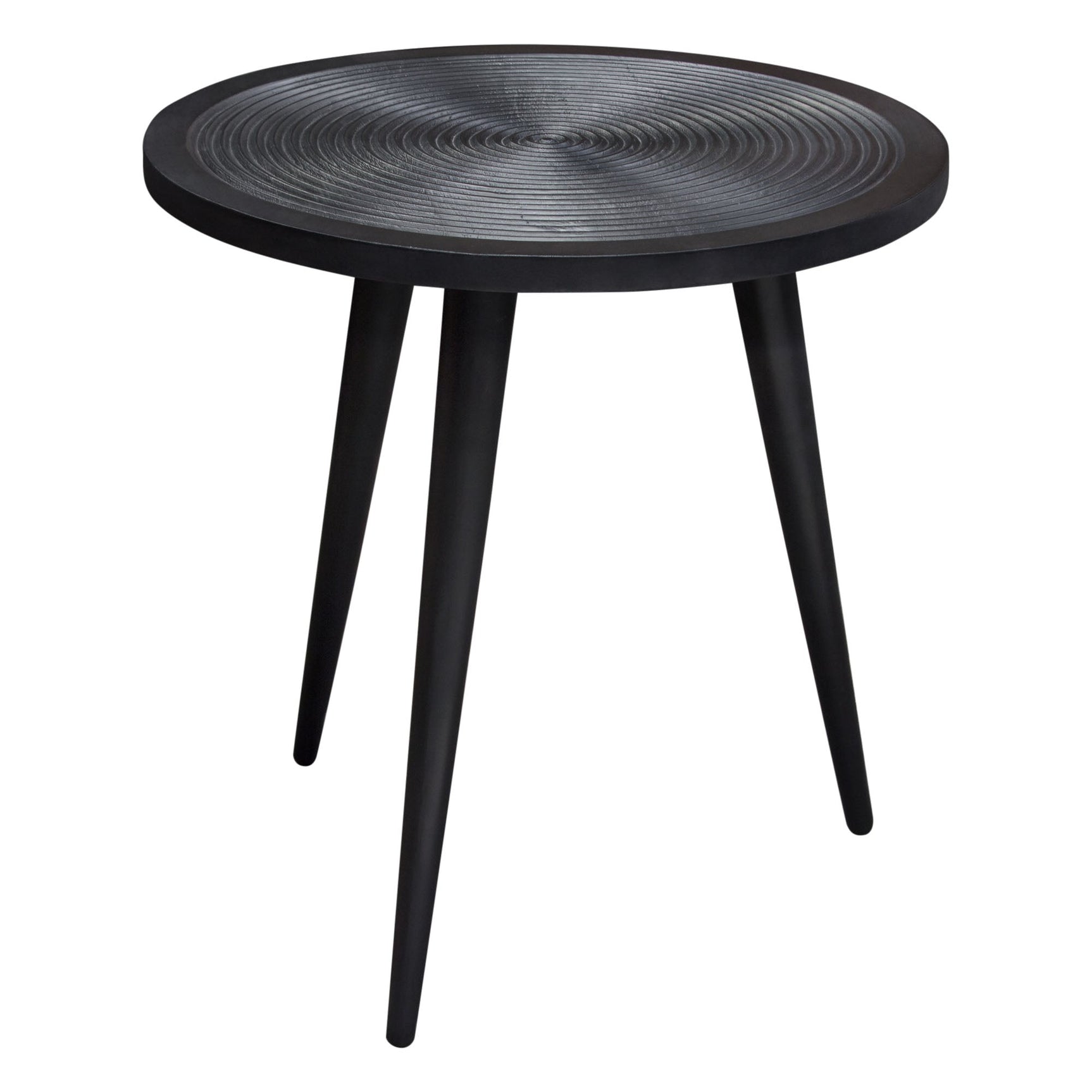 Vortex Black Round End Table - Ornate Home