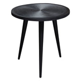 Vortex Black Round End Table - Ornate Home