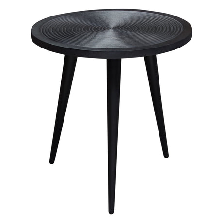 Vortex Black Round End Table - Ornate Home