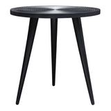 Vortex Black Round End Table - Ornate Home