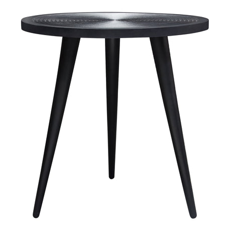 Vortex Black Round End Table - Ornate Home