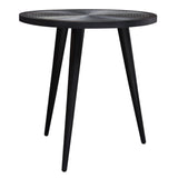 Vortex Black Round End Table - Ornate Home
