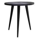 Vortex Black Round End Table - Ornate Home