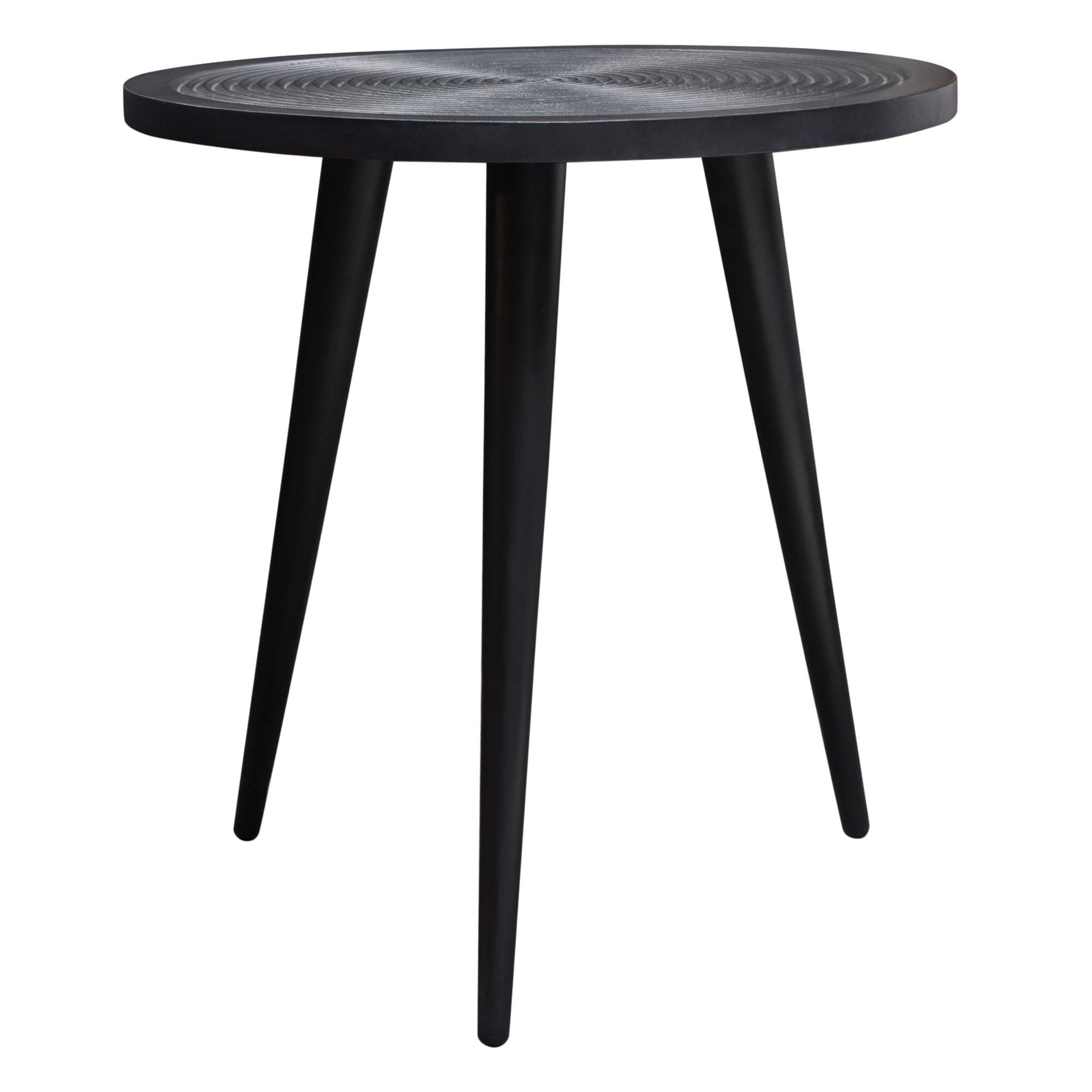 Vortex Black Round End Table - Ornate Home
