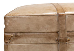 Voyage Leather Beige Leather Trunk/Bench - Ornate Home
