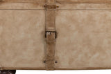 Voyage Leather Beige Leather Trunk/Bench - Ornate Home