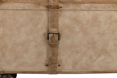 Voyage Leather Beige Leather Trunk/Bench - Ornate Home
