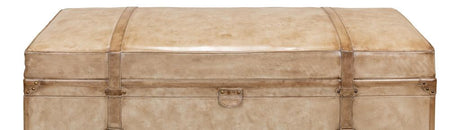 Voyage Leather Beige Leather Trunk/Bench - Ornate Home