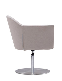 Voyager Swivel Adjustable Accent Chair in Barley and Brushed Metal - Ornate Home