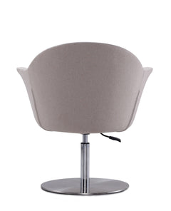 Voyager Swivel Adjustable Accent Chair in Barley and Brushed Metal - Ornate Home