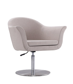 Voyager Swivel Adjustable Accent Chair in Barley and Brushed Metal (set of 2) - Ornate Home