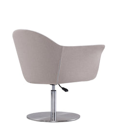 Voyager Swivel Adjustable Accent Chair in Barley and Brushed Metal (set of 2) - Ornate Home