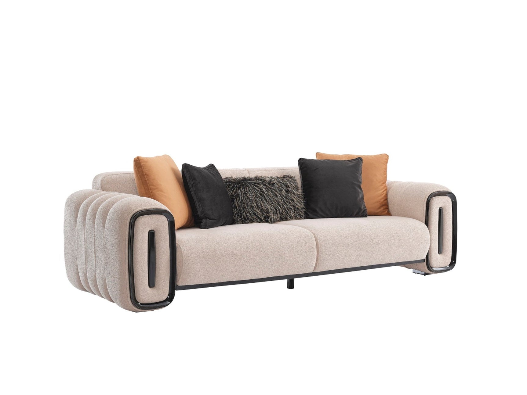 Voyance Beige 4-pieces (2 Four Seat Sofa & 2 Chair) Living Room Set