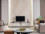 Voyance Cream/White Tv Stand