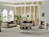 Voyance Beige 4-pieces (2 Four Seat Sofa & 2 Chair) Living Room Set