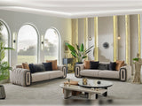 Voyance Beige Stationary 4 Seat Sofa