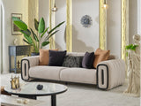 Voyance Beige 4-pieces (2 Four Seat Sofa & 2 Chair) Living Room Set