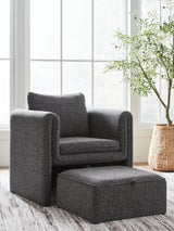 Vreni Charcoal/Black Accent Chair (Online Special Price) - Ornate Home