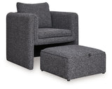 Vreni Charcoal/Black Accent Chair (Online Special Price) - Ornate Home