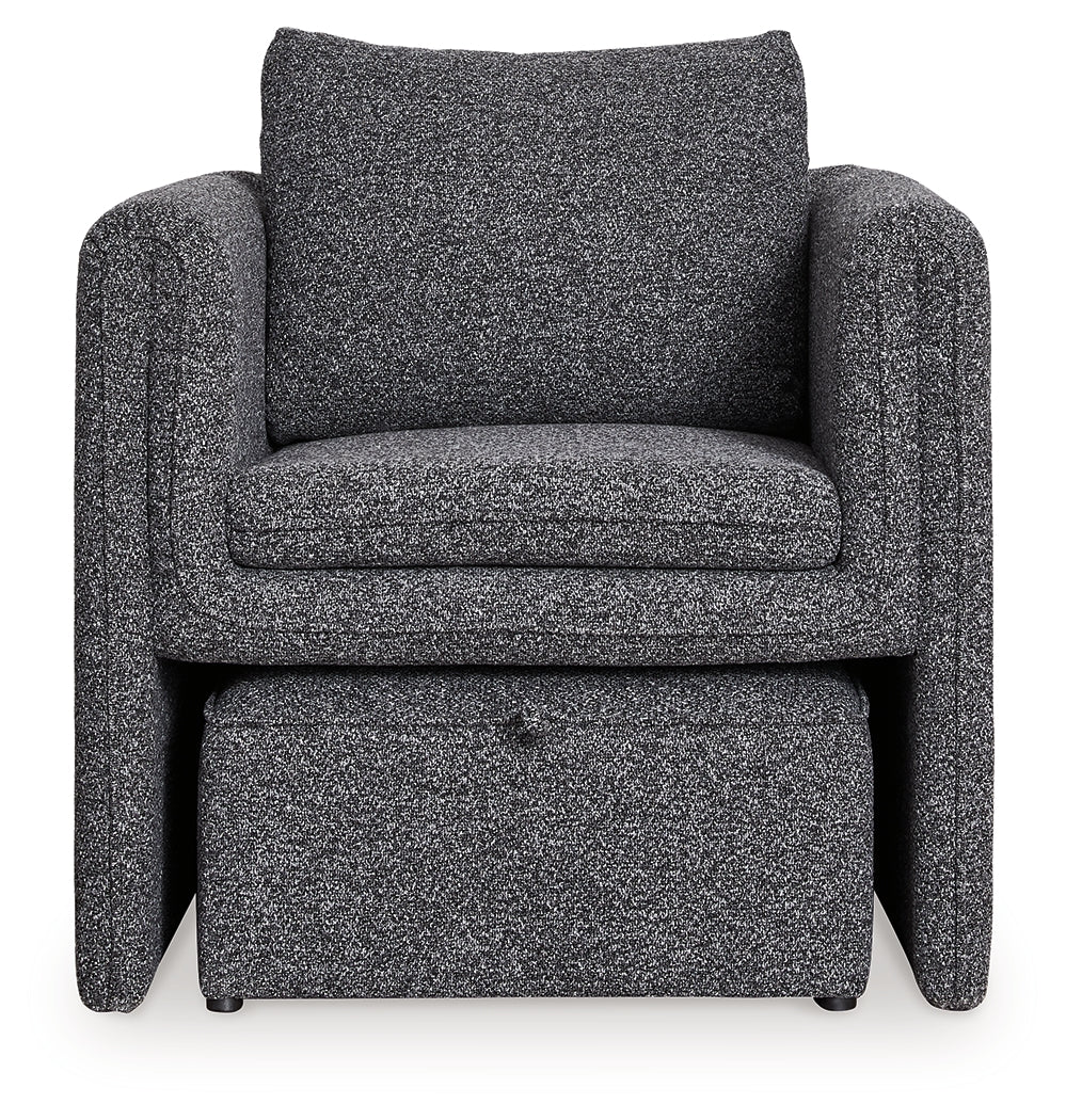 Vreni Charcoal/Black Accent Chair (Online Special Price) - Ornate Home