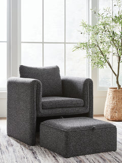 Vreni Charcoal/Black Accent Chair - Ornate Home
