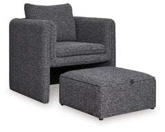 Vreni Charcoal/Black Accent Chair - Ornate Home