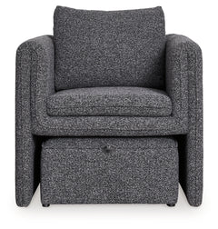 Vreni Charcoal/Black Accent Chair - Ornate Home