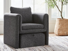 Vreni Charcoal/Black Accent Chair - Ornate Home
