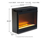 W100-02 / Electric Infrared Fireplace Insert 22" Black - Ornate Home