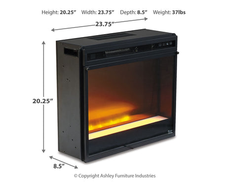 W100-02 / Electric Infrared Fireplace Insert 22" Black - Ornate Home