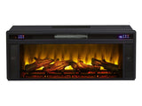 W100-12 / Electric Fireplace Insert Black 43" (Realistic Looking Logs) (Online Special Price) - Ornate Home