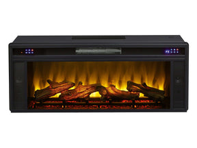 W100-12 / Electric Fireplace Insert Black 43" (Realistic Looking Logs) (Online Special Price) - Ornate Home