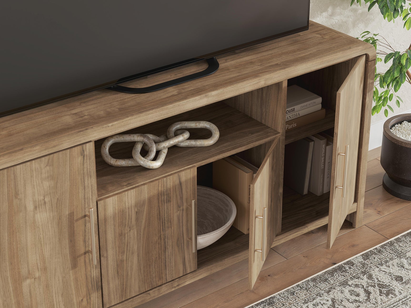 Dovander Brown Extra Large TV Stand (Online Special Price)