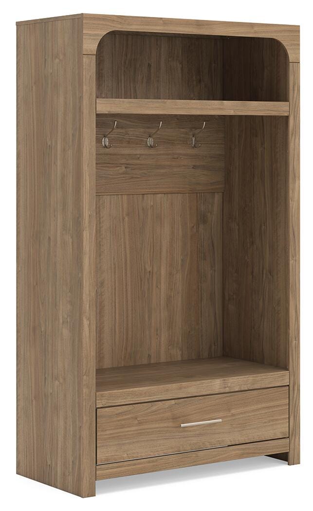 Dovander Brown Hall Tree with Storage Bench (Online Special Price)