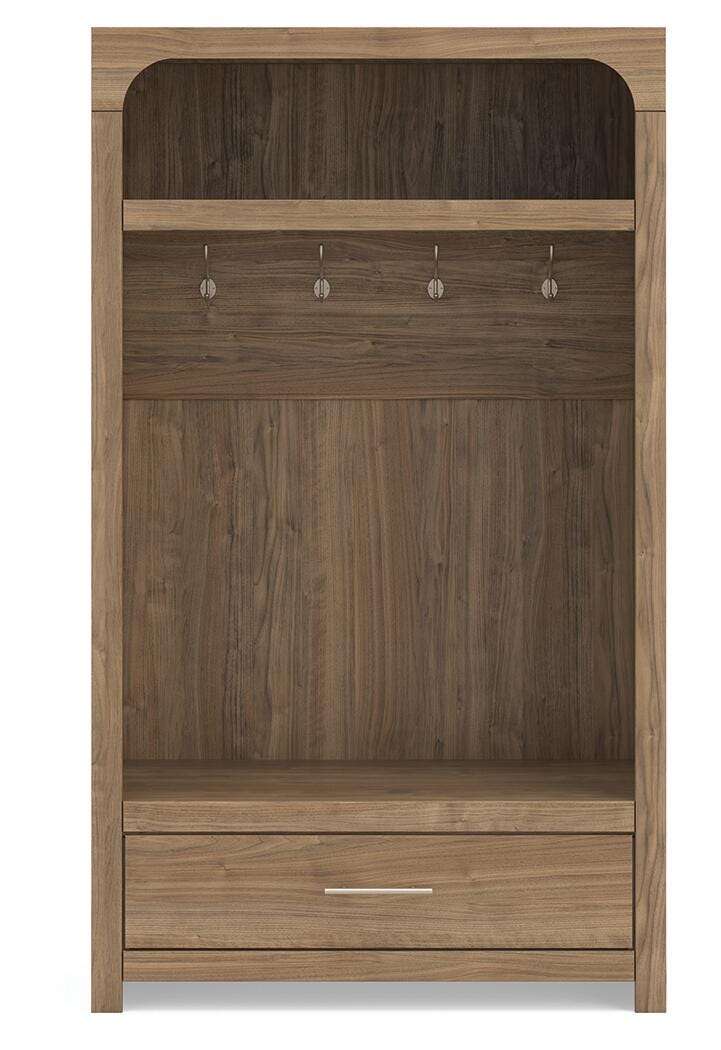 Dovander Brown Hall Tree with Storage Bench (Online Special Price)