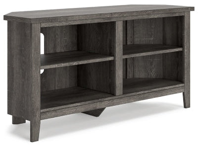 Arlenbry Gray Small Corner TV Stand - Ornate Home